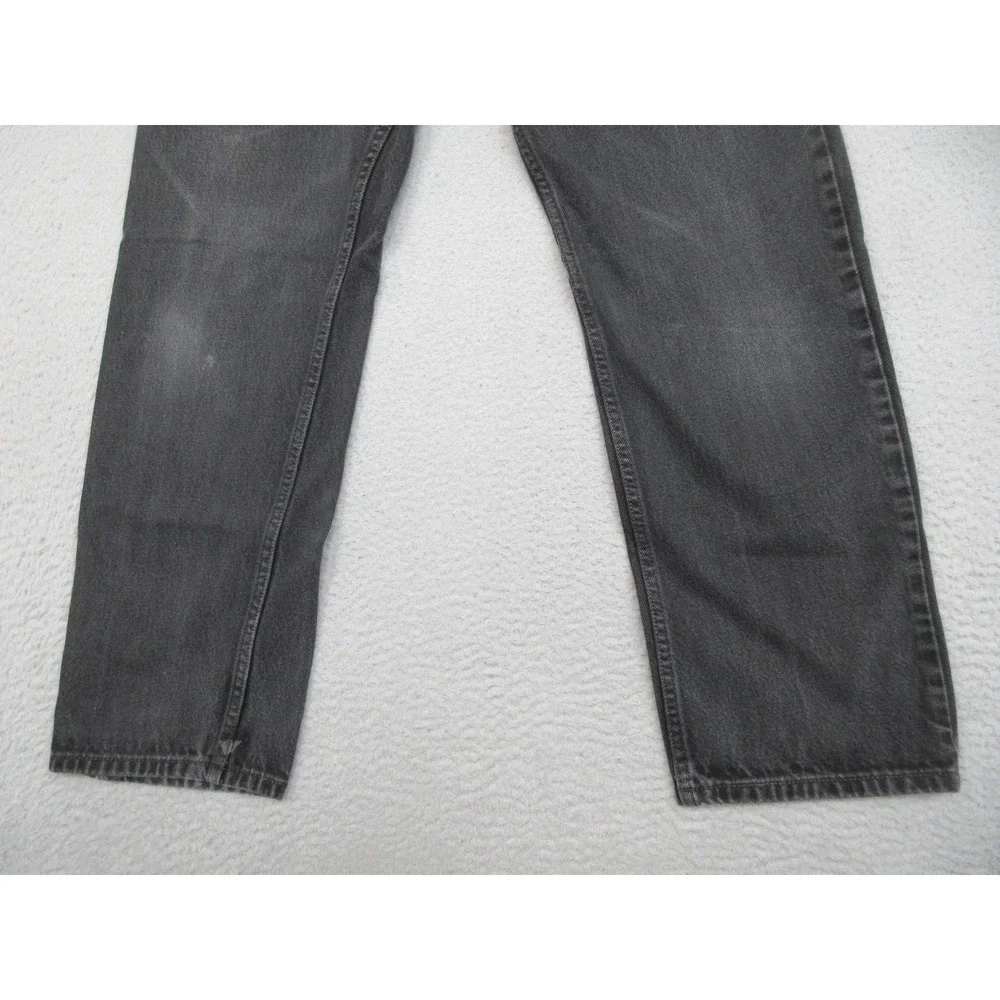 Levis 505 Jeans Mens 36x32 Faded Black Regular Fit Straight Leg 100% Cotton